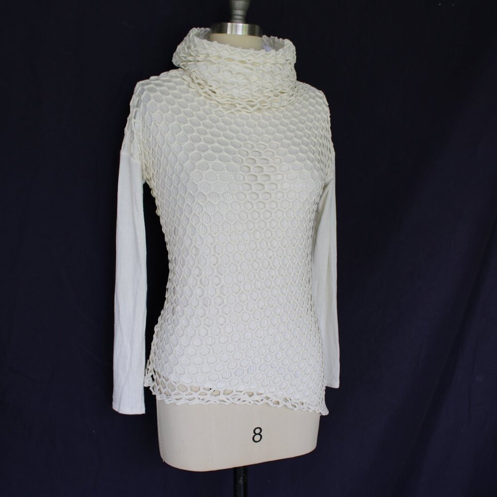 Twenty Montreal Mesh Crochet Macram Net Cream Fun… - image 6